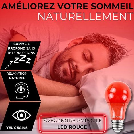 Melatonin Red Light Bulb E27 Red Light Anti-Blue Light Sleep Therapy Flicker-Free LED for Relaxation Bedroom Reading (1/3)