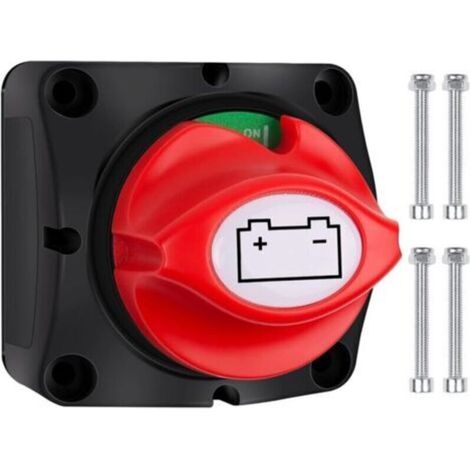 Interruttore di disconnessione batteria 12V 24V 48V, 1-2-Entrambi-OFF, interruttore principale batteria 275A per yacht, barca, camion, autobus, auto, moto -Crezuo
