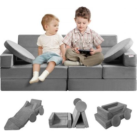 Canapé Enfant Convertible Ludique 15 Modules Géométriques (1/5)