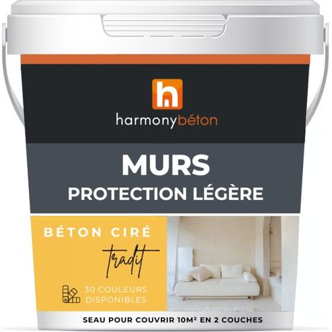 Béton ciré mur - Kit complet protection légère - Béton TRADIT 2 m² Mate BC08 (1/5)