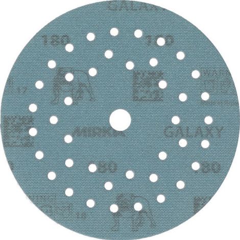 Disque abrasif auto-agrippant GALAXY Grip Multifit 125mm K.180 p.bois/métal/vernis/plast. (1/2)
