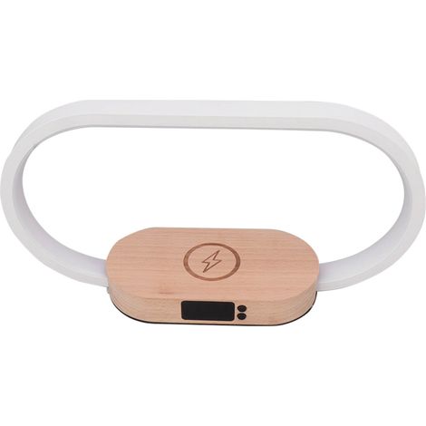 Veilleuse tactile à luminosité réglable, chargeur sans fil et fonction horloge pour étudier et lire, 270 lumens, 10 watts (1/5)