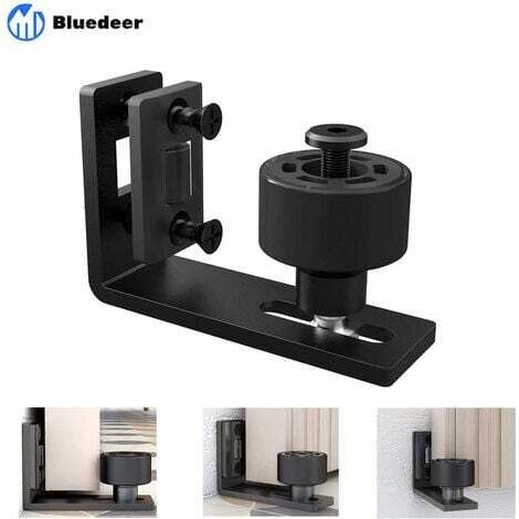 Ajustable Guide de Plancher Mur/porte Guide Inférieur Pour Porte en Bois Coulissante Noir (1/4)