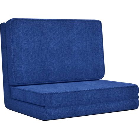 Sedia a Sdraio da Terra Pieghevole Blu in Tessuto vidaXL (1/5)