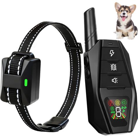 Collier électrique pour chiens de très petite taille — Portée de 3300 pieds — Collier d'éducation ultra-léger avec télécommande pour chiens de petite et moyenne taille (5 à 15 lb)