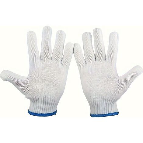 Lot de 5 Paires de Gants de Travail Épais et Résistants Confortables & Respirants, Polyester Durable, Lavables en Machine, Usa