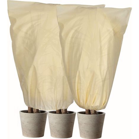 AIDUCHO Housse Hivernage Pour Plantes, Housse D'hivernage Non Tissée Protection Contre Le Gel Des Plantes En Pots Et Rosiers (80x60cm) (1/5)