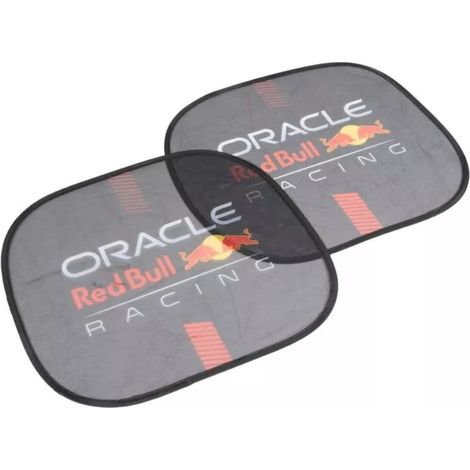 coppia tendine laterali auto redbull "powerbar" nero e rosso