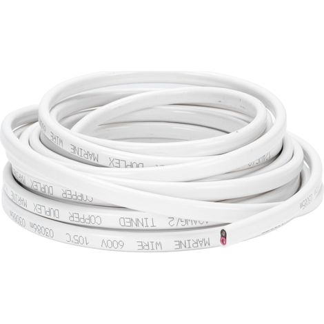 12 AWG 2-adriges, isoliertes, litzenförmiges Marine-Stromkabel, 9 m (30 ft), Marinequalität, 600 V, für Automobile, Freizeitfahrzeuge, Yachten, Pkw und Anhänger. (1/5)