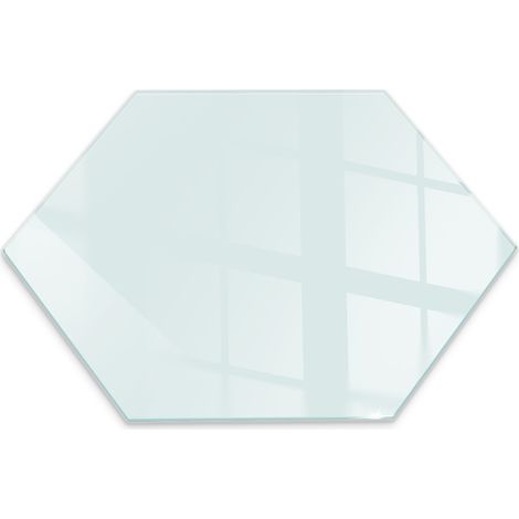 Plaque de Verre pour Poêle et Cheminée Trempé h40 cm Forme Polygonale Protection Thermique Résistante aux Étincelles et aux Rayures Plaque de Sol