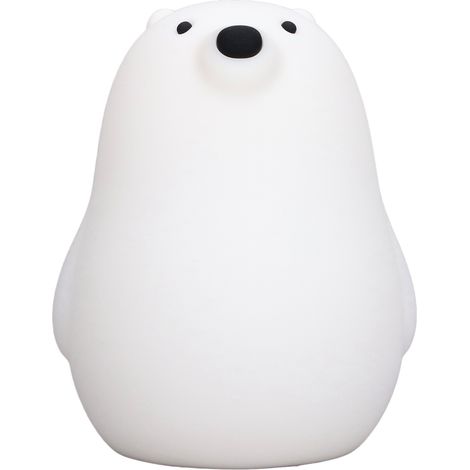 Wiederaufladbare LED-Nachttischlampe aus Silikon mit Cartoon-Eisbär-Motiv und Timer für Kinderzimmer (inkl. eingebauter Batterie, Eisbär) (1/5)