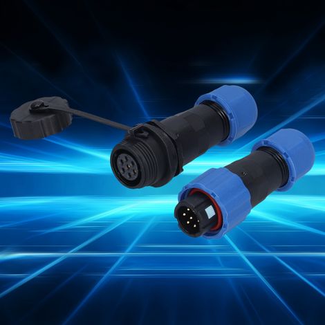 Prise et fiche étanches SP13 pour l'aviation, avec connecteurs mâle et femelle IP68 et connecteur étanche à 7 broches. (1/5)