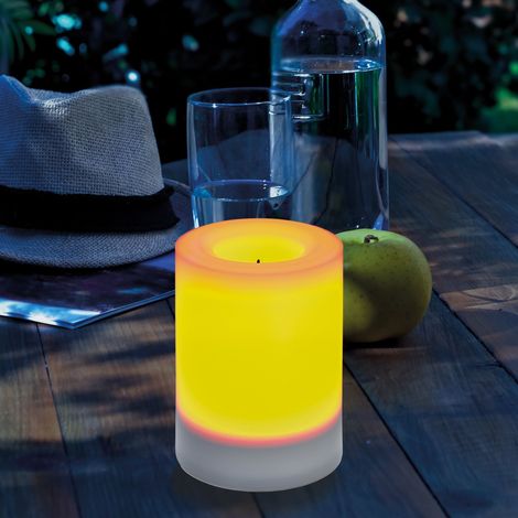 esotec Solar LED-Kerze Mila 7,5x10cm Flackerlicht Flacker-Effekt outdoor 102231 (1/5)