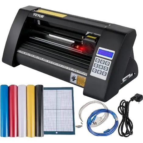 Cortadora de vinilo semiautomática, ancho máximo de corte: 11,2 pulgadas, alimentación máxima de papel: 14,8 pulgadas, potencia: 95 W, velocidad máxima de corte: 800 mm/s, grosor máximo de corte: 0,12 (1/5)