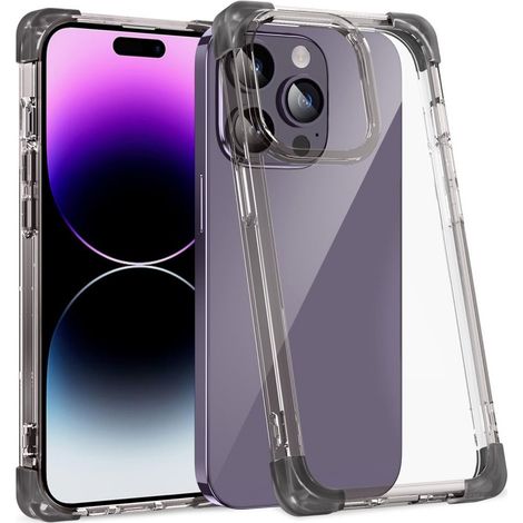 Custodia per iPhone 14 Pro Max, erbord CornerShield, nera (1/5)