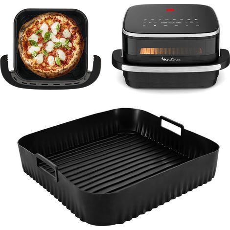 Silicone Air Fryer Mould for Moulinex Easy Fry XL Surface & Pizza 4L Dish Air Fryer Accessories for Moulinex AL4018F0 Reusable Air Fryer Basket for Airfryer Large Capacity