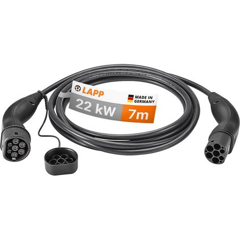 Lapp ÖLFLEX 5555934007 cable de carga para vehículo eléctrico Negro Type 2 3 7 m