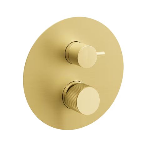 Set esterno miscelatore incasso doccia 2 uscite Honey Gold Spazzolato. Paffoni serie Jo JOBOX018HGSP Honey Gold Spazzolato (1/2)