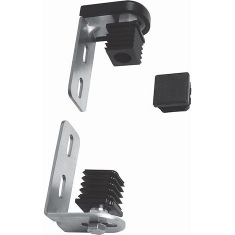 Deco Fer Forge – Pack pivot à visser pour tube 30mm – Réglage 30mm – Gond nylon et acier – Charge max 100kg – Compatible tubes carrés 30x30mm