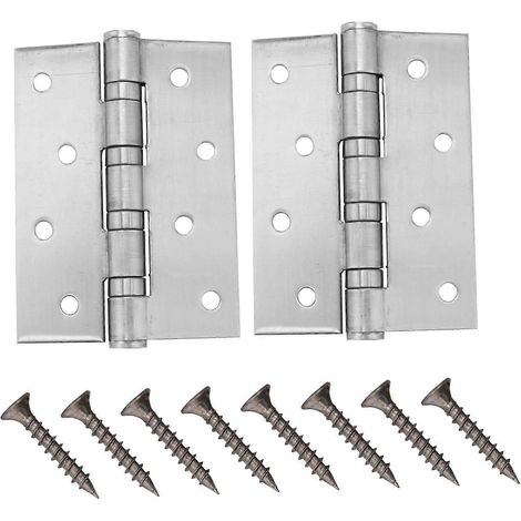 HOMSFOU Lot de 2 charnières de porte en acier pour armoire/placard (1/5)