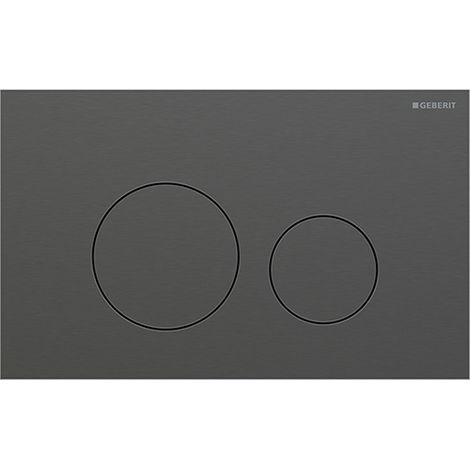 Placca Geberit Sigma40 Round Acciaio Inox / Nero Spazzolato Doppio Tasto  115.628.QD.1 Nero spazzolato