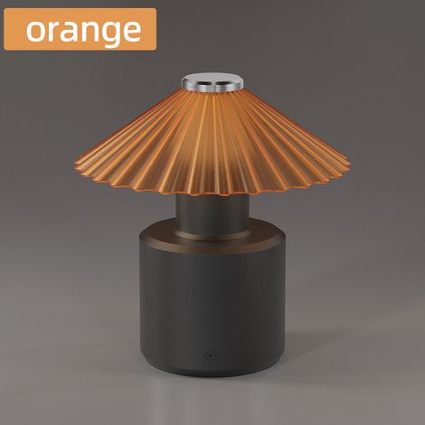 Lampe LED Champignon Orange avec Capteur Tactile, Veilleuse Décorative Étanche pour Chambre et Bureau, Luminaire Portable de Camping en Extérieur (1/5)
