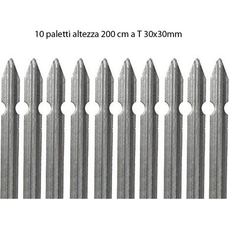 PALETTO PER RECINZIONE ZINCATO 30x30x3,0 mm - 200 cm