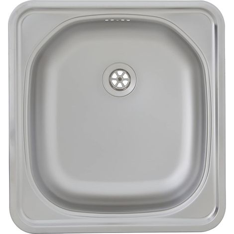 Lavello da incasso in acciaio inox, lavello da cucina, lavello 465 x 435 mm Respecta Dallas (1/5)