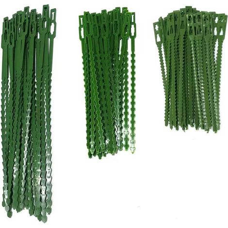 160 Attache de plante, liens réglables, plastique flexible, 3 tailles, pour jardin, arbuste, pot (1/5)