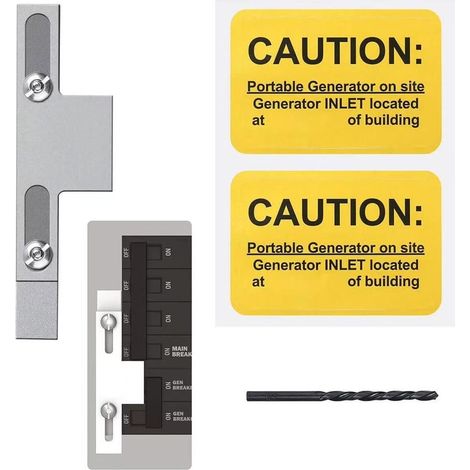Kit De Verrouillage Interlock Pour Générateur - Compatible Avec Disjoncteur Principal Homeline 150 A Et 200 A - Aluminium - 1 Pièce (1/5)