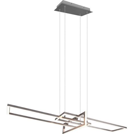 Suspensión Salinas 3 Led Rectángulos 34w Niquel L110 cm Regulable Trio Iluminación (1/5)