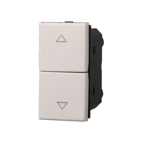 ETTROIT Pulsante Doppio Interbloccato saliscendi tapparella 10A Bianco Compatibile Bticino Axolute - AB1204