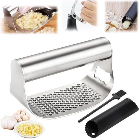 Presse-ail,coupe ail inox,Garlic Press Rocker Crusher,Presse ail bascule au design innovant,Hachoir Ail pour Broye(1pcs) (1/4)