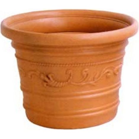 1PZ VASO IN PLASTICA FESTONATO DOPPIO BORDO -  cm.45x34 h.