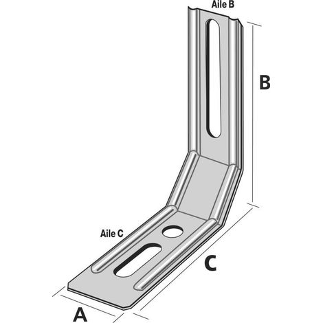 SIMPSON gerippter Winkel mit abgeschrägter Kante - A30xB130xC81x1,5mm - ENPC130/1.5