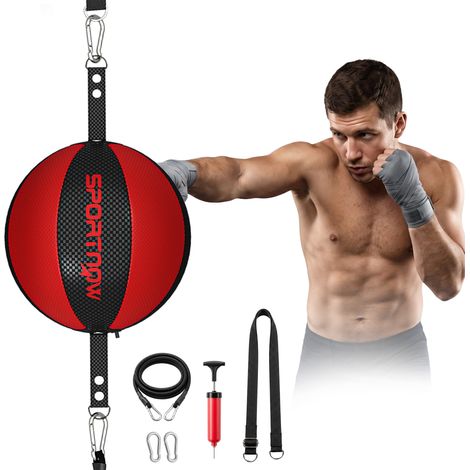 Beyamis Box frame formation de boxe double-extrémité avec corde à câble réglable boucle clip-on montage (1/5)