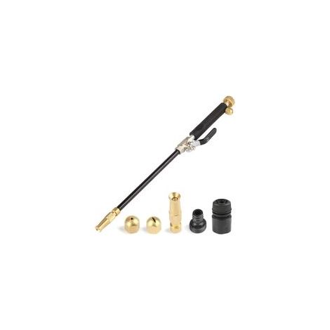 Nettoyeur Haute Pression Jet, buse de Tuyau Haute Pression, Lance de laveuse à Pression, extrémité de Tuyau d'arrosage Extensible, pulvérisateur de Nettoyage de vitres (Réglable + Noir) (1/5)