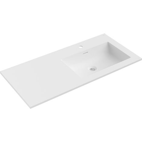 Mexen Otis lavabo empotrado derecha 101 x 46,5 cm, blanco mate - 25181001P (1/3)