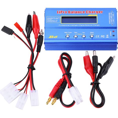 Chargeur numérique équilibré pour batterie RC Lipo avec câbles et connecteur Tamiya - Accessoire radiocommande (1/5)