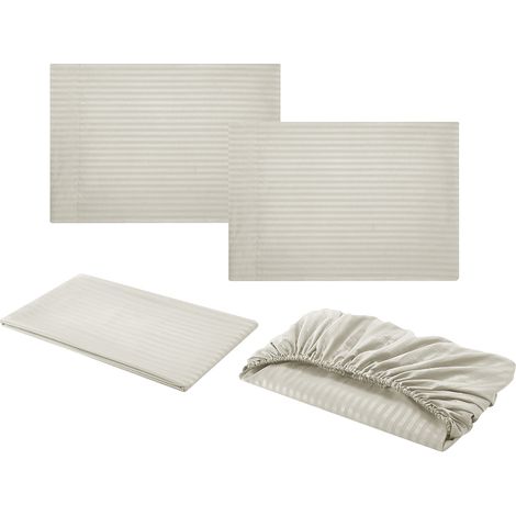 Set De Literie Microfibre - Taie D Oreiller 50x75cm 2 Pièces - Couette 150x200cm - Drap Plat 230x260cm - Fermeture Éclair (1/5)