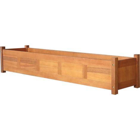 Lit surélevé de jardin Bois d'acacia 150x30x25 cm (1/5)