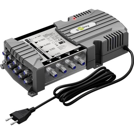 Multiswitch Sat 9 ingressi/4 uscite, distributore per max. 4 utenti da due satelliti.