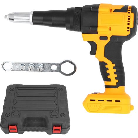 Riveteuse sans fil, riveteuse électrique automatique sans balais 3,2-4,8 mm avec lumière LED pour batteries 20 V DCB206, DCB207 et DCB208. (1/5)