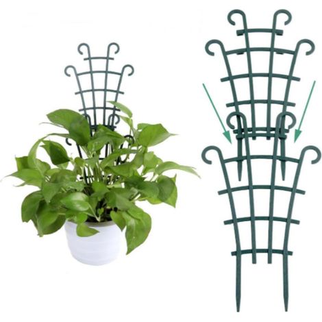 Tuteur pour plantes grimpantes en pot en plastique, support pour pothos grimpant, tuteur d'angle pour plantes grimpantes, outils de jardinage