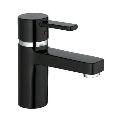 mitigeur de lavabo chromée/noir sans vidage