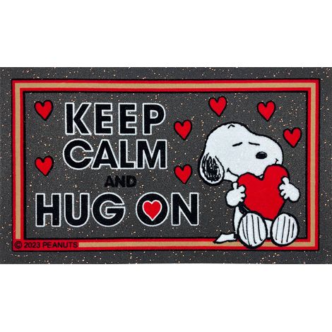 Peanuts Zerbino Ingresso Snoopy Originale Rettangolare 40 x 60 Cm In Gomma Floccata Tappeto Ingresso Asciugapassi Tappetino Antiscivolo Interno Estero Originale Idea Regalo HugOn (1/5)