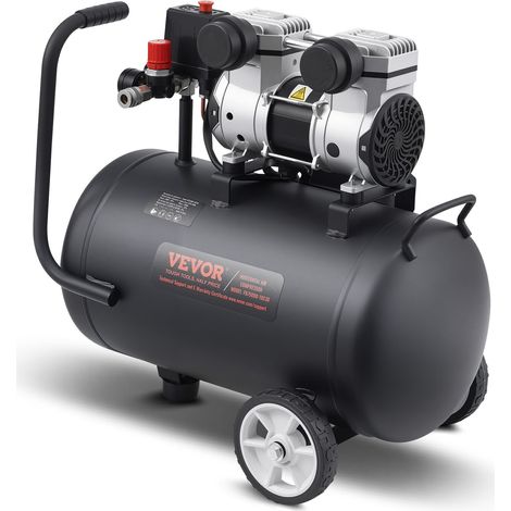 Compresseur d'Air sans Huile, Réservoir Acier 30 L, 650 W, 2,0 CFM 90 PSI, Pression Max 120 PSI, Compresseur Silencieux Portable pour Réparation Automobile, Gonflage Pneus, Peinture au Pistolet (1/5)