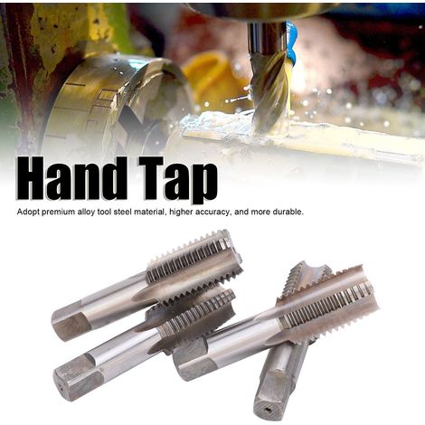 Lot de 4 tarauds manuels (2 pièces) en acier à outils allié M30 (1/5)