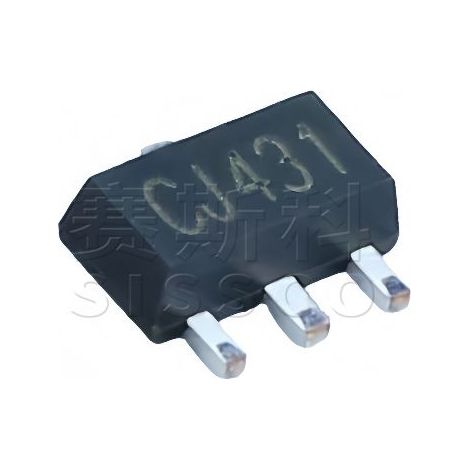 Neuer und originaler Changdian/Changjing CJ431 Spannungsregler, SOT-89-3 Gehäuse, 0,5 % SMD-Transistor, elektronischer Chip, elektronisches Bauteil, 5 Stück