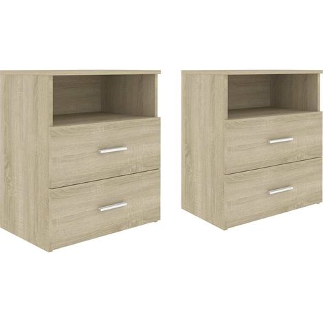 Maison Exclusive - Mesitas de noche 2 unidades roble Sonoma 50x32 (1/5)